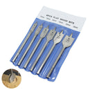 6Pcs/Set Grooved Flat Bit Set Flat Spade Wood Drill Bit 10/12/16/18/20/25mm