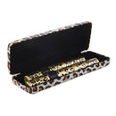 2 x Mascara Eyelash Extension Makeup Brush + Black Leopard Case