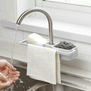Kitchen Sink Faucet Sponge Soap Cloth Drain Rack Storage Organizer Holder-Shelf