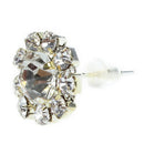 Fashion Spherical Crystal Flower Studs Earrings W8S3