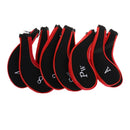 Neoprene Long Sleeve Zipper Golf Club Iron Putter Head Cover Black+Red