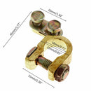 2Pcs 1.85"x1.65" Terminal Clamp Clip Brass ConnectorReplacement Auto Car Battery
