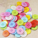 100 Pcs 4 Holes Round Plastic Sewing Buttons Mixed Color Scrapbooking 20mm Lots
