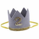 Baby Boy Girl First Birthday Hat Crown Numbers Headband Tiara Party Photo P T8M2