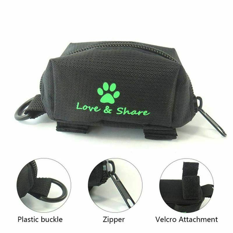 Poop Bag Dispenser, Dog Poop Bag Holder Leash Attachment - Walking, Running Q2D7