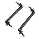 2pcs Front Adjustable Wind Splitter Bumper Lip Protector Rod Support Black