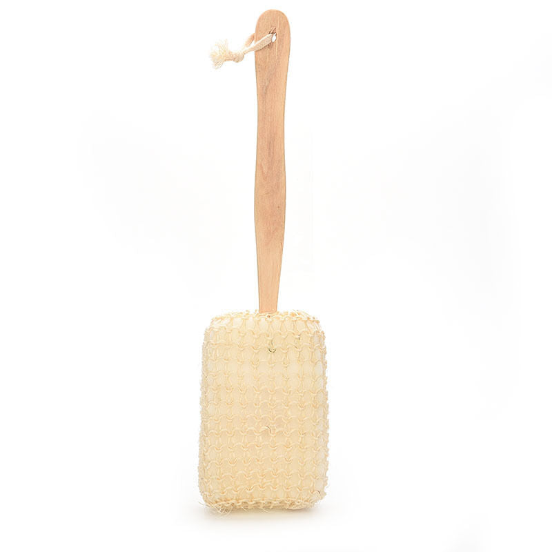 Natural Sisal Handle Body Back Brush Shower Sponge Spa Scrub Bath Scrubber A FT