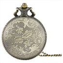 Bronze Motorcycle Emboss Cover Necklace Pendant Pocket Watch Gift