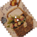 20pcs mix retro Stamp pattern wooden ButtonScrapbooking diy Handmade Crafts ME