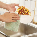 5Pcs Washcloths Nonstick Oil Corals Velvet Hanging Kitchen Dishclout Hand C4L4
