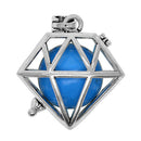 2Set Brass Siilver Beads Cage Pendant Beads DIY Women Girls Fashion Jewelry