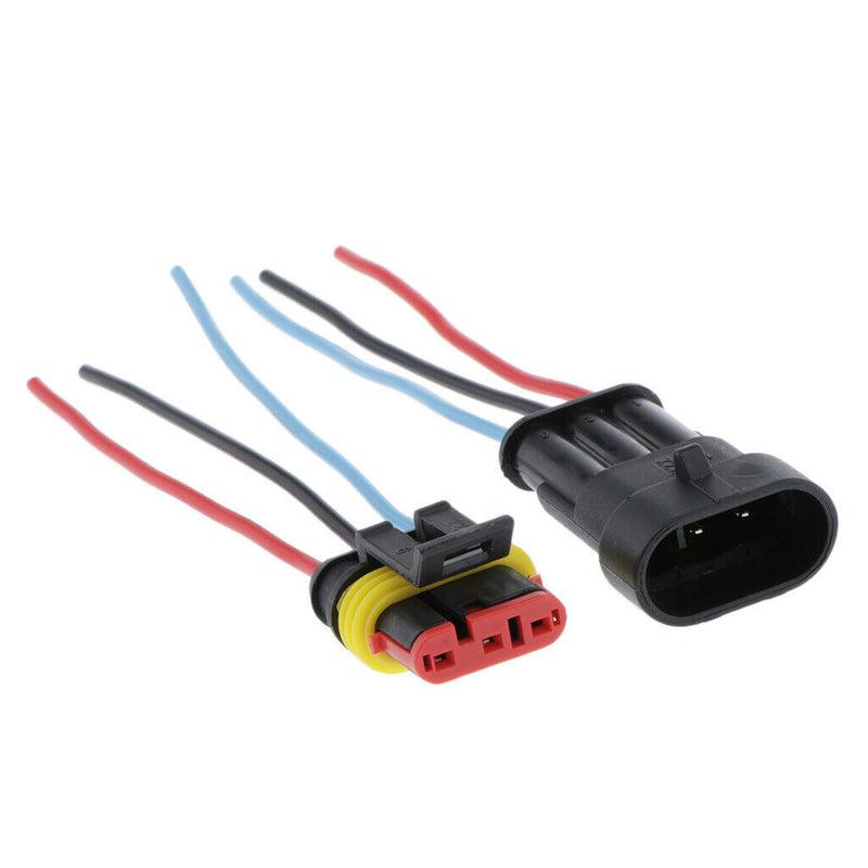 Car Male&Female HID Wire Plug Anti-water 14AWG Cable Wire Harness 3pin