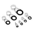 7Pcs Fishing Rod Guides Set Tackle Tip Repair Kit Box DIY Ring Mixed 7 Sizes