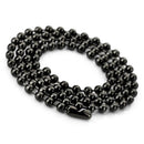 5.0mm Large Stainless Steel Necklace Ball Bead Chain Link Black Male, Lengt A5L4