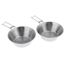 2 Pieces Stainless Steel Foldable Camping Bowls Outdoors 2 Bowls