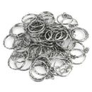 100 Pcs/Lot Dia 25Mm Polished Keyring Keychain Split Ring with Short Chain  G3L3