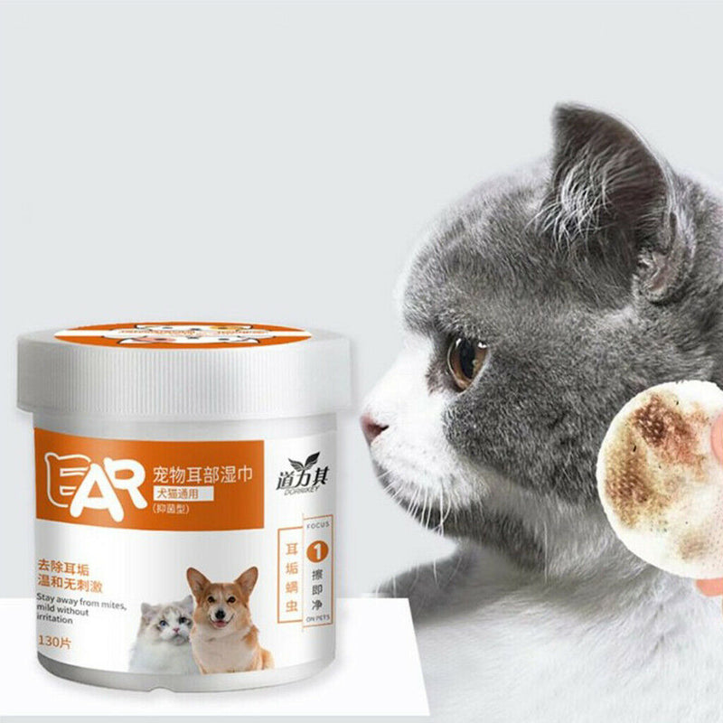 2 Boxes Dog Tear Stain Remover Pet Puppy Cat Eye Ear Dust Wiping Pads 7cm Dia.