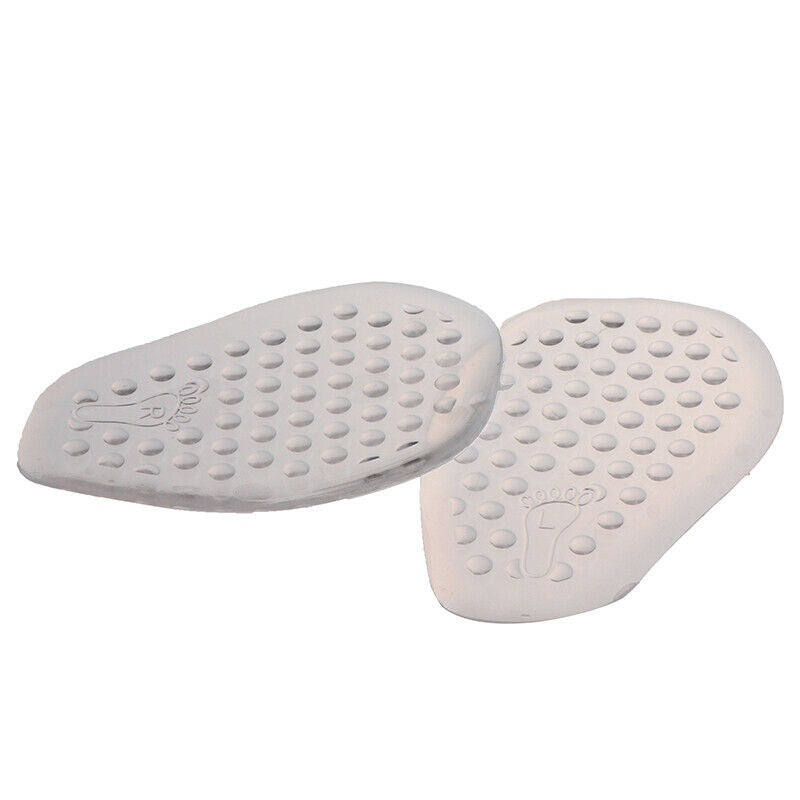 1 Pair Transparent Silicone Gel Cushion Insoles Massage Insert Half Size Pads Hn
