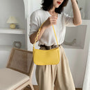 Pure Soft Leather Women Handbag Small Underarm Shoulder Totes Bag (Yellow) A