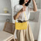 Pure Soft Leather Women Handbag Small Underarm Shoulder Totes Bag (Yellow) A#S