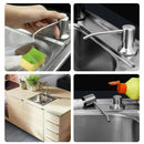 300ML Kitchen Sink Soap Dispenser Polish Stainless Hand Liquid Pump Bottle USA~~