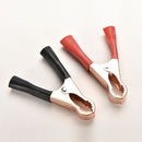 2X Red&Black Car Battery Test Lead Clip Crocodile Alligator Clamps 50A 80mm  JR