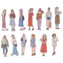 100pcs/pack lovely girls Stickers scrapbooking hand book fashion girl stickerJ!E