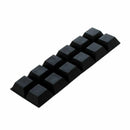 Chair Furniture Square 12mmx12mmx6mm Self Adhesive Rubber Pads 12 in 1 D1T2