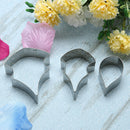 3pcs/set Poinsettia Sugarcraft Cutters Set Stainless Steel Cake Cutters