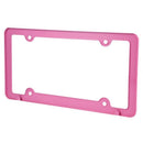 Pink Aluminum alloy License Plate Frame 2 Pieces with Screw Caps 4 Holes