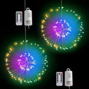 LED String Light,2 Pack Battery Operated Hanging Starburst Light 120 LED Bo