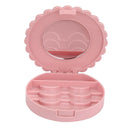 Cute Bow False Eyelash Makeup Mirror Storage Plastic Box Cosmetic Case Organizer
