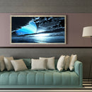 Diamond Painting Blue Planet Above Sea DIY Full Round Wall Picture 60x30cm