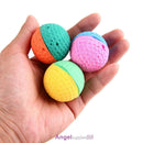 12pcs Funny Colorful Soft Latex Feathered Ball Toys Pet Cat and Dog Toys