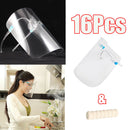 16Pcs Clear Anti-Oil Safety Full Face Cover Visor Cap BBQ Protector Shield