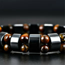 Fashion Men's Natural Healing Tiger Eye Stone Beads Yoga Buddha Elastic Bracelet