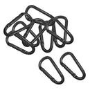 10Pcs Aluminum D-Ring Carabiner Keyring Buckle Small Water Bottle Clip