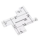1pc 2" Plastic sewing measuring gauge quilting measurement for patchwork ruler Z