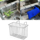 1* Kitchen Stainless Steel Hollow Out Sink Storage Rack Holder Sponge Soap T4O6