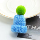 8Pcs Cute Mini Knitted Hairball Hat Brooch Sweater Pins Badge Collar Clothe