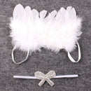 Newborn Feather Angel Wing Photography Prop with Crystal Headband Set