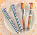 Wholesale Multi-color 6 in 1 Ballpoint Pen Ball Point Pens Kids School Office