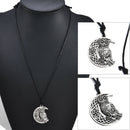 Charm Goddess Crescent Moon Pentagram Pendant Owl Pagan Amulet Necklace Jewelry