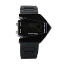 Unisex LED Waterproof Aircraft Sport Digital Display Wristwatch Watch Black A