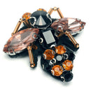 5Pcs Bees Sequins Rhinestones Bead Brooch Patch Fabric Diy Fashion Clothing