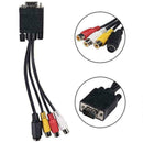 1 x VGA SVGA to S-VIDEO 3 RCA TV AV Converter Cable Adapter Converter F7U0 F6T9