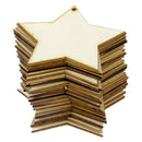 25x Wooden Slices Wood Pieces Cutouts Blank Star Shape Unfinished Embellishments