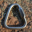 2x Outdoor Triangle Screw Locking Carabiner for Rock Climbing Mountaineering