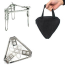 Outdoor Stainless Steel Pot Rack Portable Folding Barbecue Holder Camping P