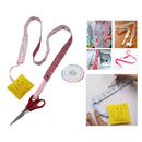 Sewing Kit Tape+Scissor+Head Pins+Pin Cushion For Dressmaker/Tailor 4PCS